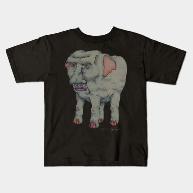 The Elephant Man Kids T-Shirt by MichaelHegarty